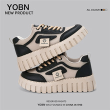 优步YOBNSMILE女鞋小白鞋ins运动跑步女学生厚底休闲板鞋H78