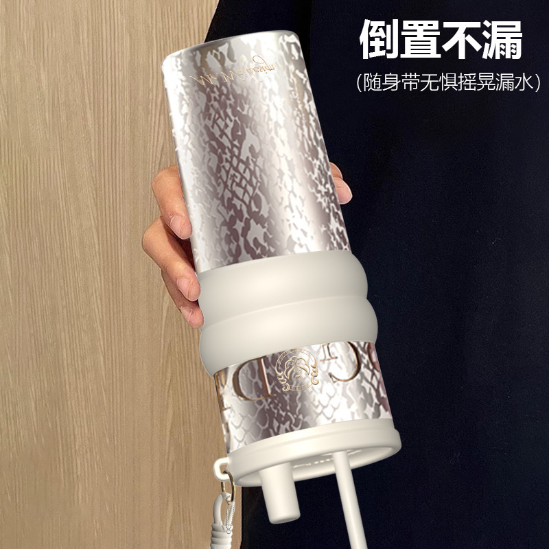 車載保温カップ大容量女子プレゼント高颜値誕生日プレゼント陶磁器内胆保氷ストローカップ|undefined