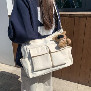 O 75417 Large Capacity Canvas Shoulder Bag �����μ�� ��