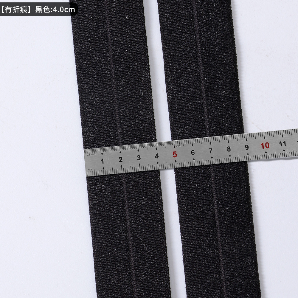 4.0cm * 블랙 * 7070 매트 헤밍 밴드 (700 m/bag)