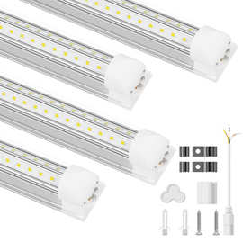 跨境T8一体铝塑LED灯管4FT带ETL认证V型灯管50W工业1.2米日光灯管