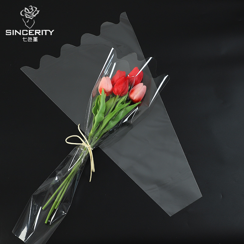 Onda borde fresco corte flor paquete bolsa flor multi-bolsa de alta permeabilidad a prueba de polvo multi-bolsa flor papel de embalaje