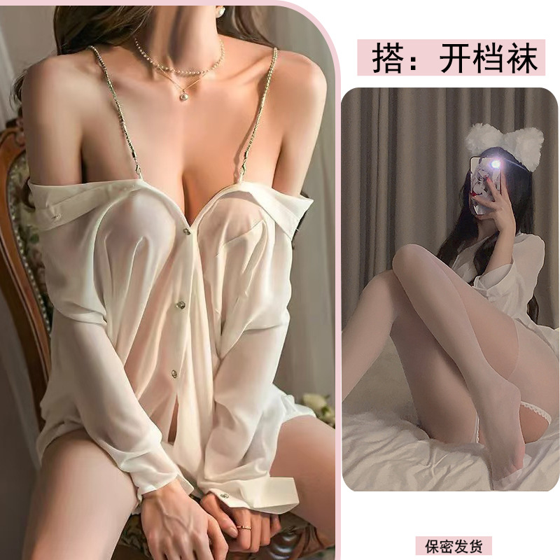 흰색 + 흰색 오픈 양말