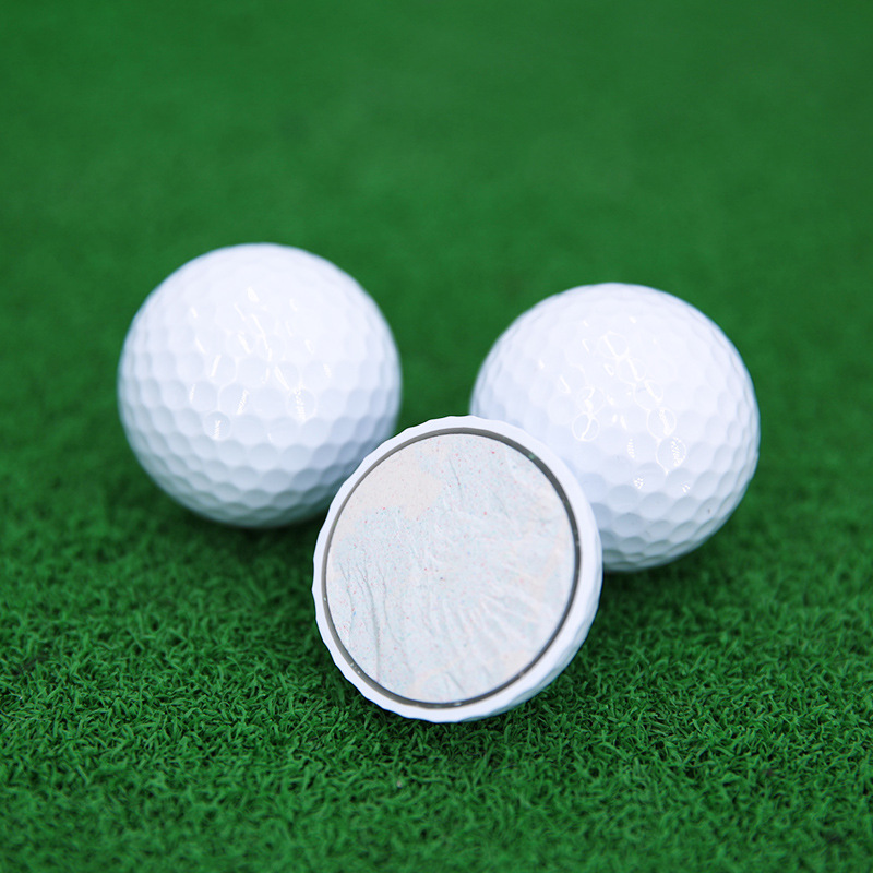 FUENTE Venta al por mayor de fábrica Golf sarin Bola de competencia de tres capas 332 Bee Hole alta pelota de golf elástica impresa LOGO