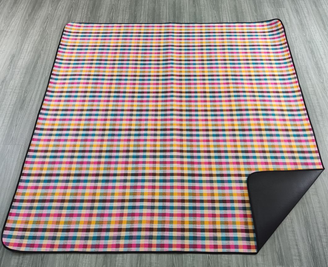 휴대용 야외 빨간색과 흰색 격자 무늬 아크릴 피크닉 매트 크롤링 매트 캠핑 매트 캠핑