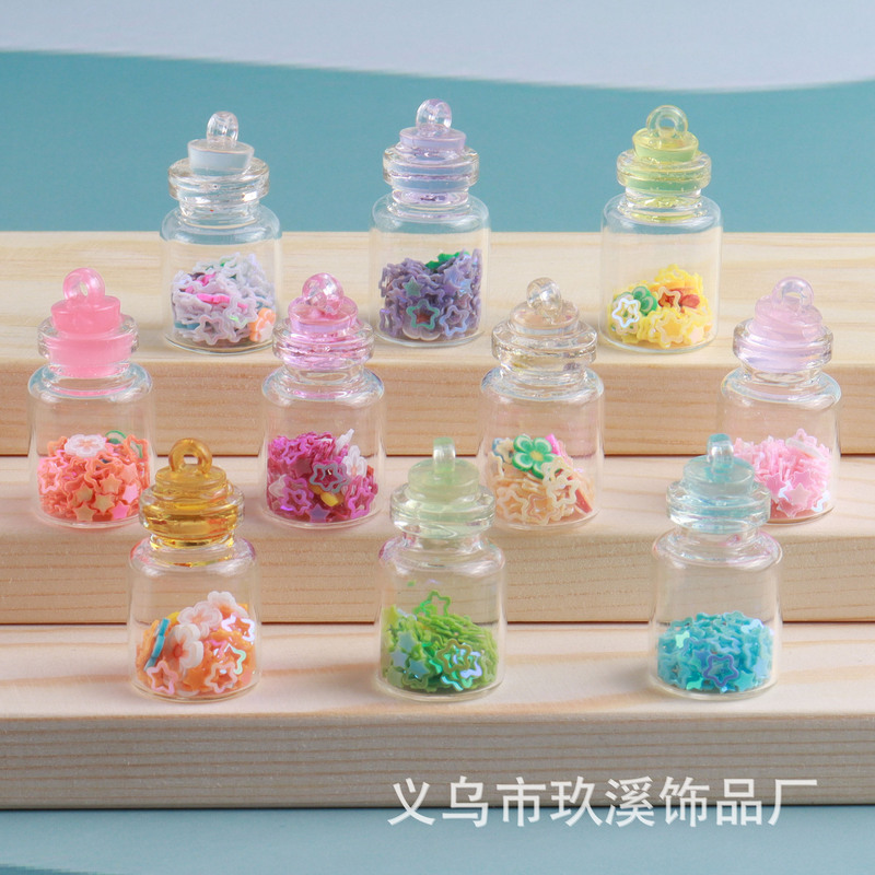 diy Star Wishing Floating Bottle Transparent Shaking Sequins Small Bottle Keychain Hairpin Micro Landscape Decoration Accessories diy Star Wishing Floating Bottle Transparent Shaking Sequins Small Bottle Keychain Hairpin Micro Landscape Decoration Accessories