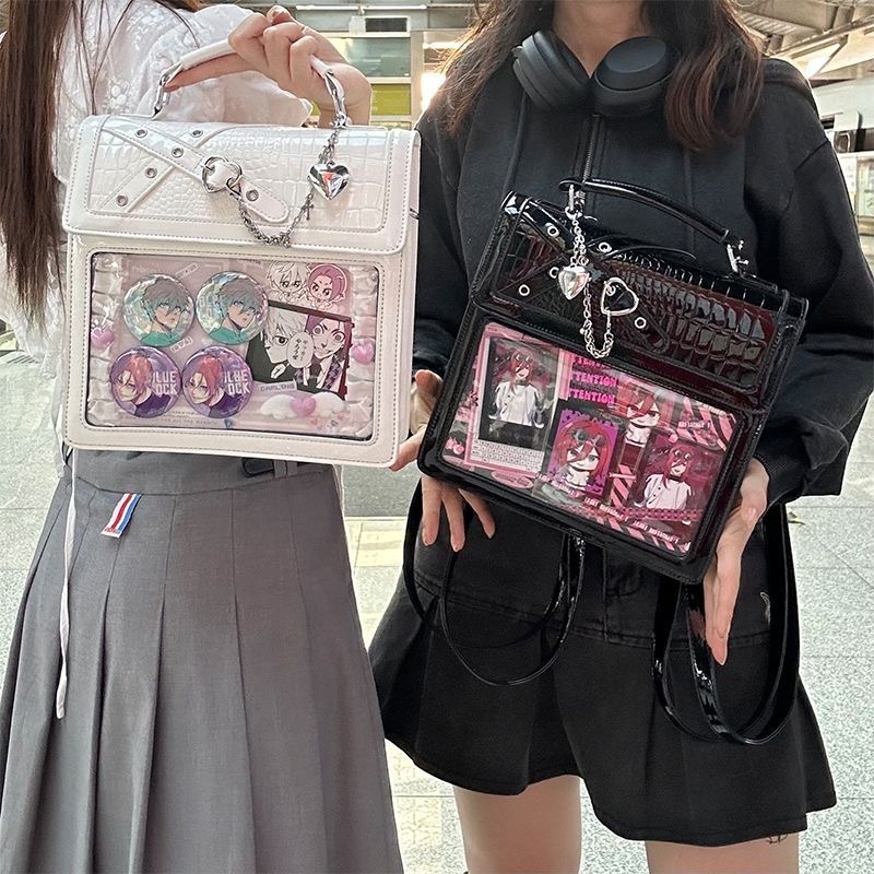 Original Subculture Gothic Chic Transparent 2D Badge Crossbody Bag