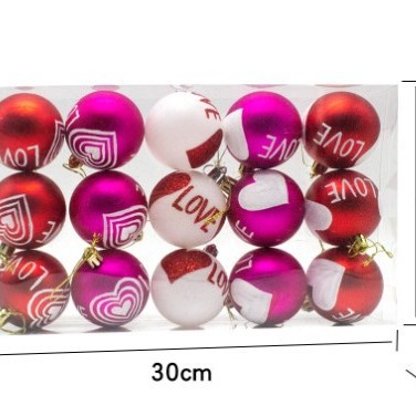 Nuevo día de San Valentín 520 Navidad amor bola Navidad árbol decoración bola Navidad bola Qixi fiesta decoración pequeño colgante