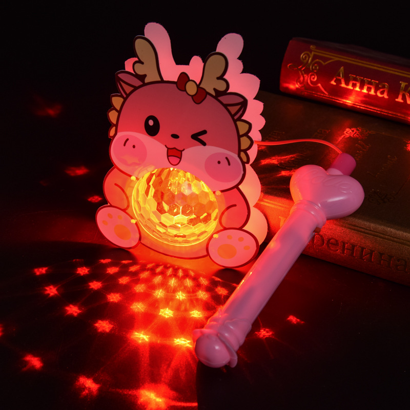 Festival del Medio Otoño Dibujos animados Música portátil luminosa Linternas Mercado nocturno Puesto de juguetes para niños Cantar Proyección Linternas al por mayor