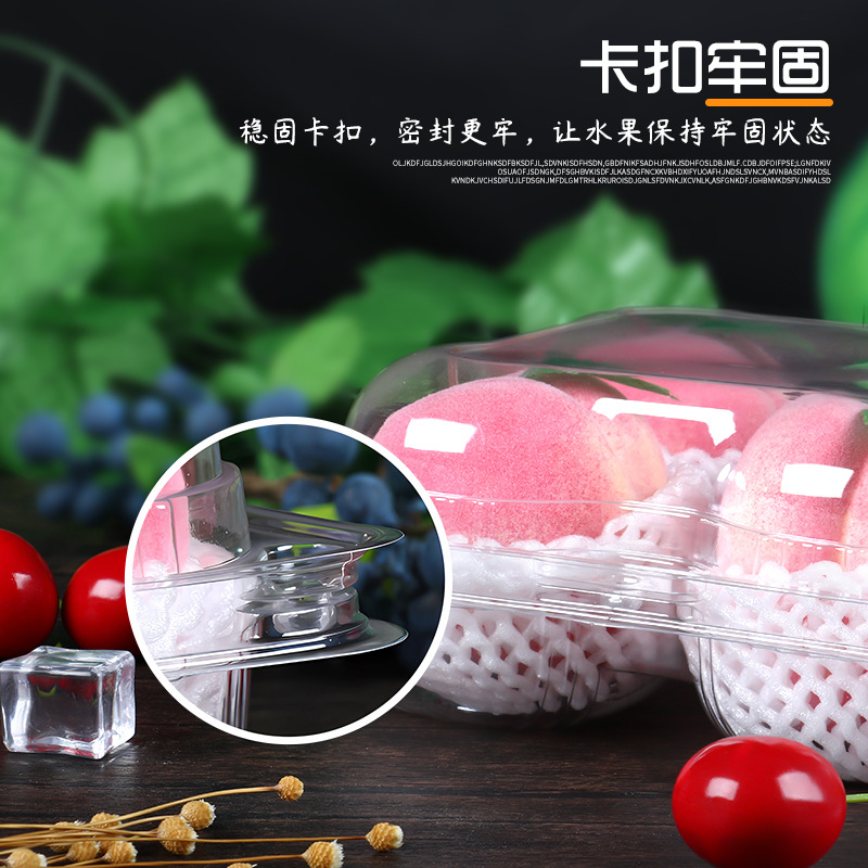 Caja de embalaje transparente desechable para cortar frutas frescas, caja de frutas para supermercado, caja de plástico PET para conservar frutas y verduras, bandeja interior tipo blister
