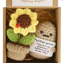 成品手工编织钩织向日葵正能量搞怪黄瓜积极乐观土豆创意礼物玩具