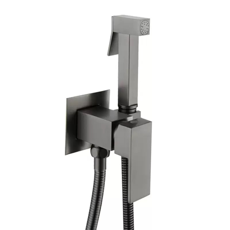 Bidé de cobre oculto para montaje en pared con pistola pulverizadora de alta presión, grifo de inodoro preinstalado para agua fría y caliente, transfronterizo