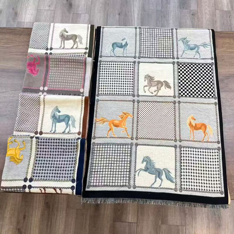 她信跨境秋冬植物印花佩斯纹利花朵图案ins风设计感围巾scarves|undefined
