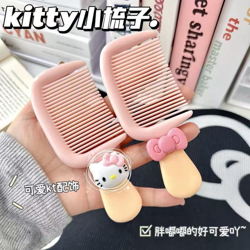 新款猫梳子镂空造型梳子猫爪按摩软齿可爱蓬松学生小巧便携猫梳子|undefined