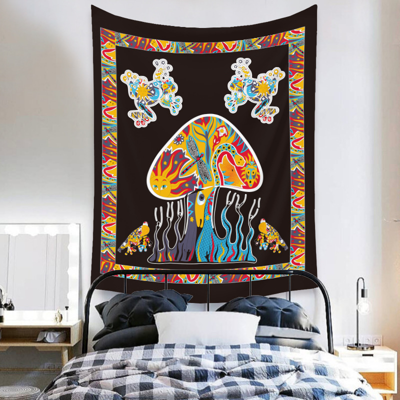 Ethnic Colorful Mushroom Tapestry Background Wall Decoration Wholesale Nihaojewelry display picture 7