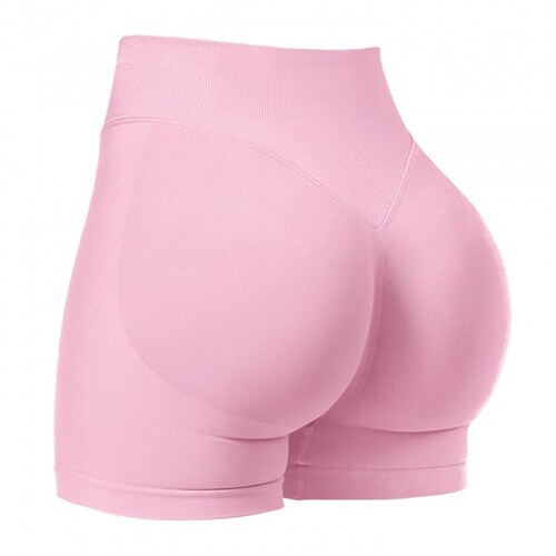 European and American cross-border seamless high-waist peach hip body-con lifting running fitness quick-drying three-quarter yoga shorts
