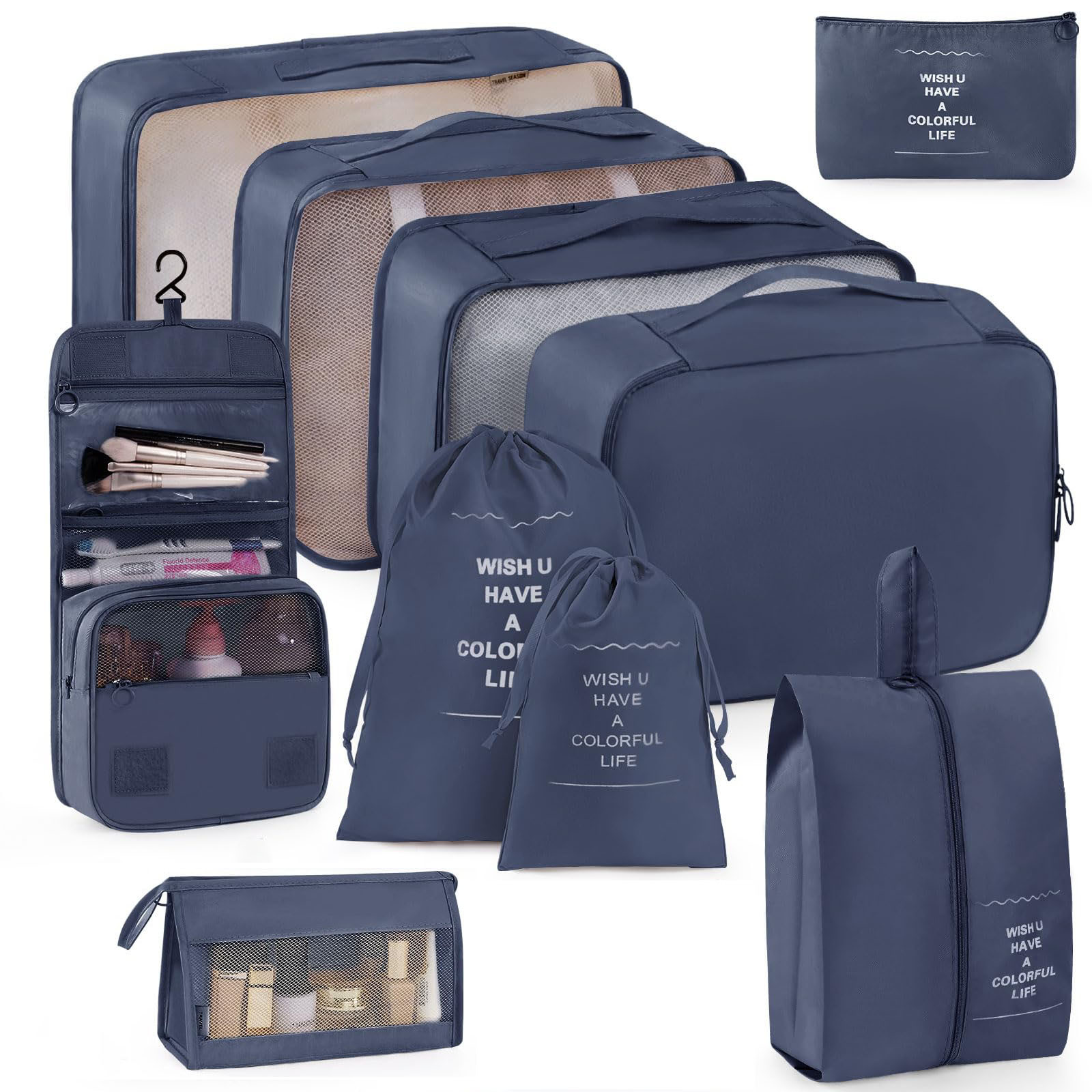 (세안과 메이크업 10종 세트) 네이비블루