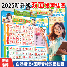 2025新款儿童早教双面有声挂图小学一三年级学英语识字发声墙贴