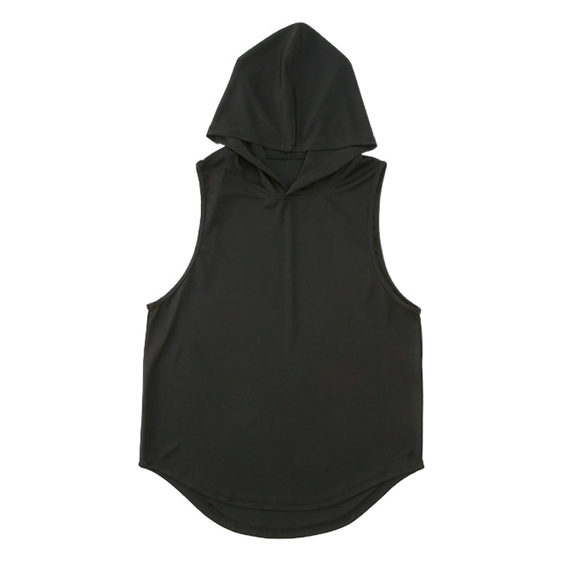 Summer New Men's Vest Loose Waistcoat Fitness Clothing Basketball Training Hooded Fitness Sports Quick-drying Vest