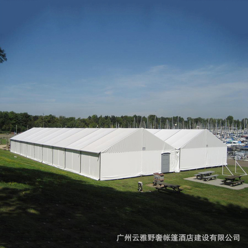 厂家出售仓储篷房户外临时仓库帐篷工业用房供应铝合金人字顶大棚