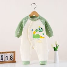 新生儿连体衣秋冬保暖婴儿休闲宝宝夹棉衣服棉质无骨男女长袖爬服