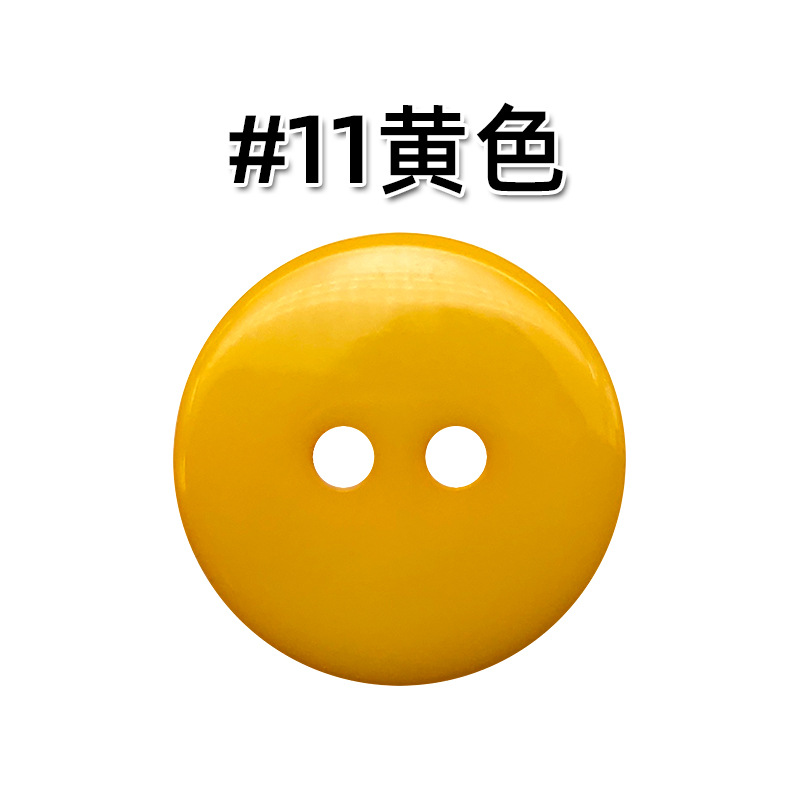 Resina de color de dos ojos Botón de pan suéter de cachemira de color caramelo botón de la camisa de los niños botón de la etiqueta engomada hecha a mano