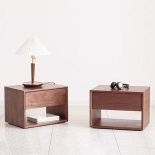 Nordic Solid Wood Bedside Table Japanese Style Living Room Drawer Storage Cabinet Storage Rack Modern Simple Bedroom Log Bedside Cabinet