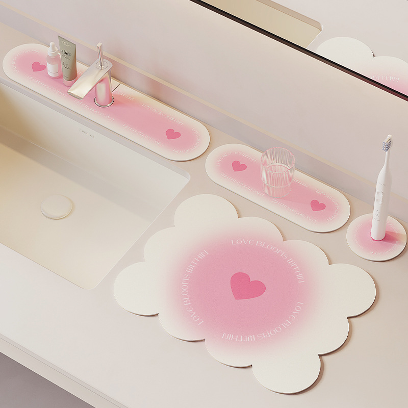 Naisi kitchen faucet absorbent mat sink draining mat splash-proof bathroom table mat