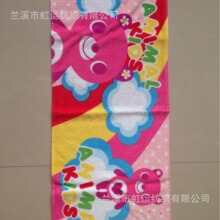 厂家定制全棉割绒印花面巾毛巾儿童卡通活性印花外贸纯棉毛巾吸水