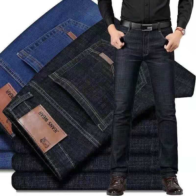 Free Shipping Summer Thin Men's Elastic Wear-Resistant Loose Straight Working All-Match Casual Cheap Pants Men's Denim