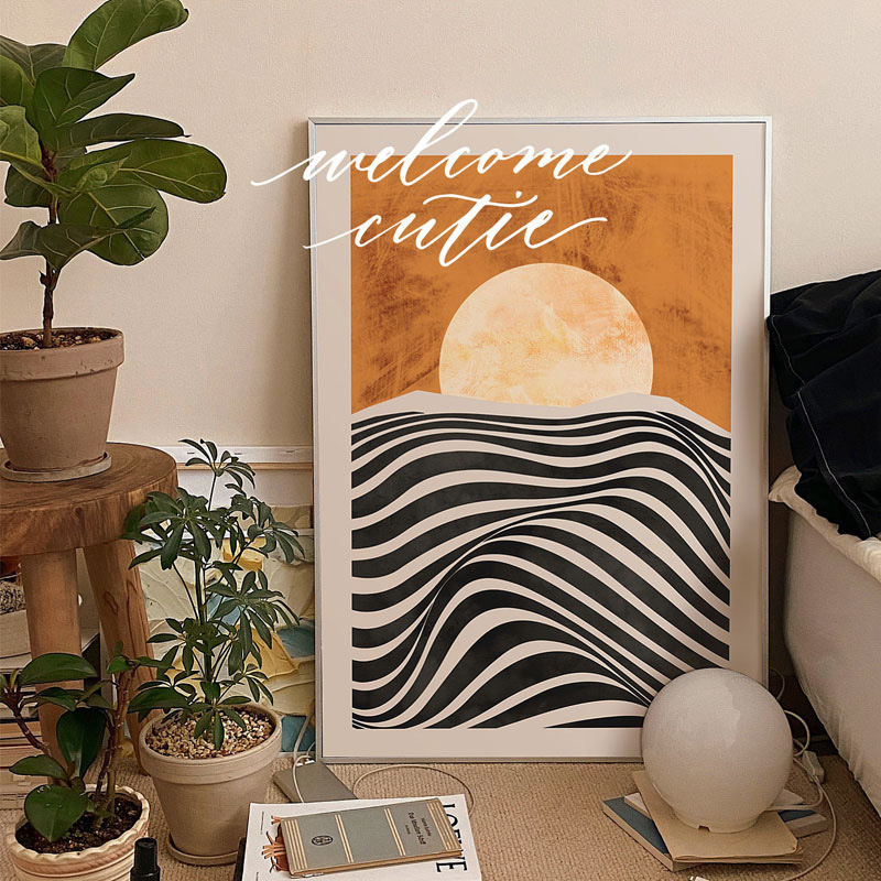 Creative simple abstract sunrise porch painting wholesale corridor living room decorative painting home bedroom dining room painting