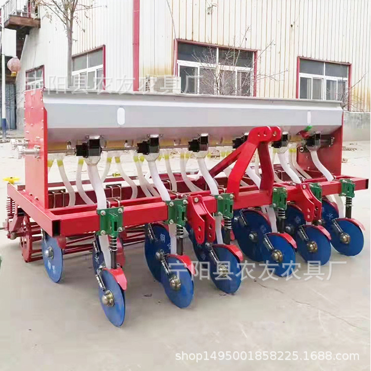 6行蒋腿播种施肥一体机小麦旱稻蚕豆播种机条播机旋耕机配套播种