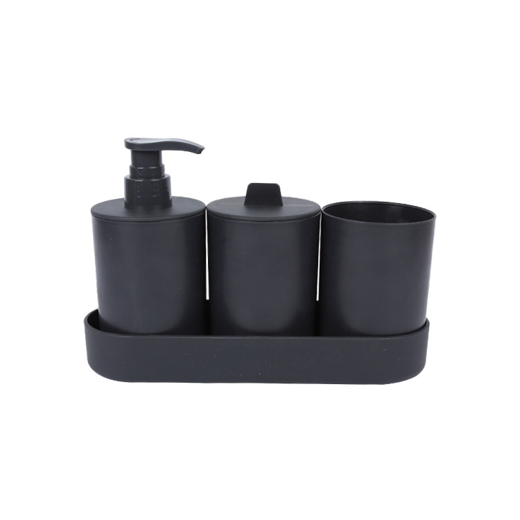 Baño nórdico de 3 piezas set de trigo simple artículos de baño baño taza de baño set de lavado de dientes