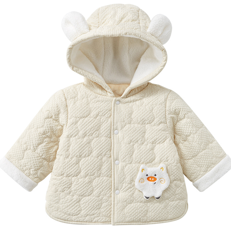 Abrigo para niños otoño e invierno Bebé engrosado cálido 1 años 3 niños y Niñas Ropa forrada de lana ropa exterior ropa de invierno para bebés