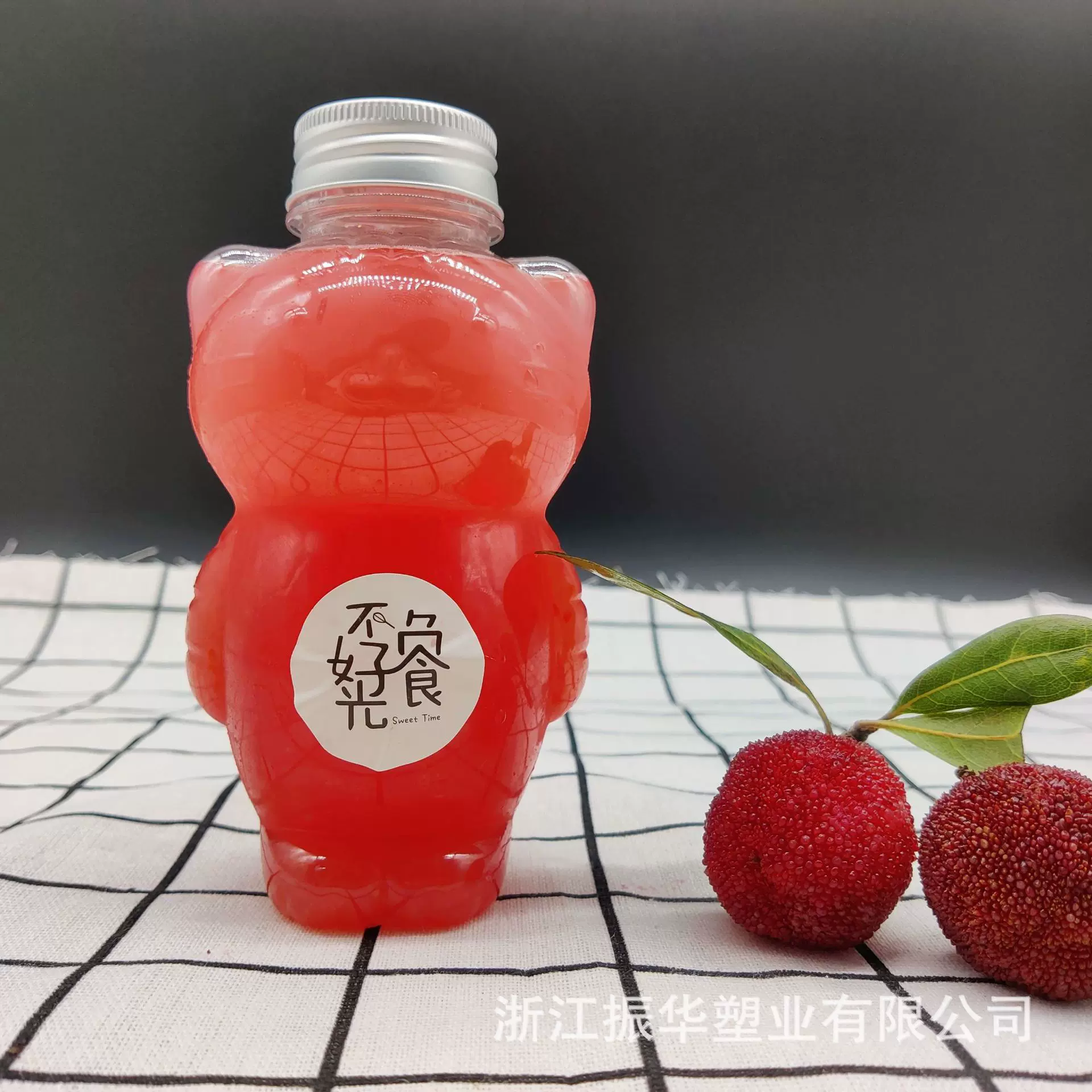 异性创意卡通小熊塑料瓶 厂家批发350ML果汁瓶 小熊奶茶饮料瓶