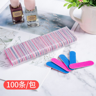 Nail art mini file wood chip rubbing disposable powder blue nail file wearing nail grinding strip double-sided sand strip sanding strip