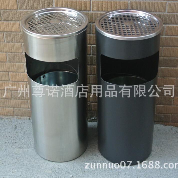 Hotel lobby aisle stainless steel round Rieger bucket company smoking area elevator floor ash bucket