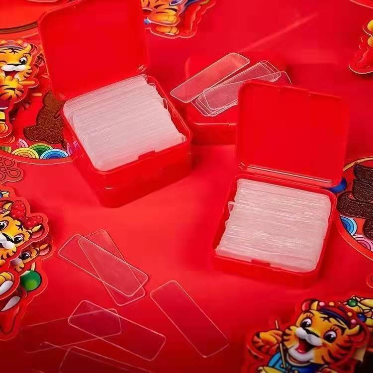 对联双面贴透明无痕贴双面胶高粘创意透明胶春联贴胶批发E18