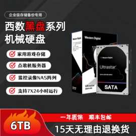 WD西数6TB 企业级机械硬盘 3.5英寸存储备用专用SATA接口西数