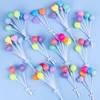 Cake decorative INS wind plastic balloon baking love color macaron multi -headed balloon skewers festival plug -in