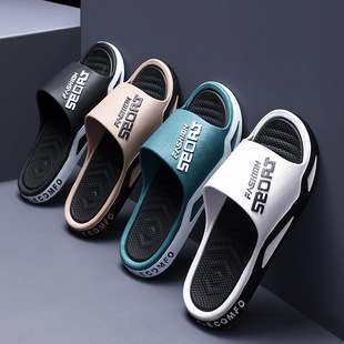 New Men's Slippers for Summer Outdoor Wear, Sports Trendy Couples, Home Bathroom Soft Bottom Home Men's Sandals and Slippers Wholesale