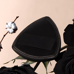 同款黑鳳梨薯片粉撲同款氣墊超軟服帖乾濕兩用黑粉撲批代發