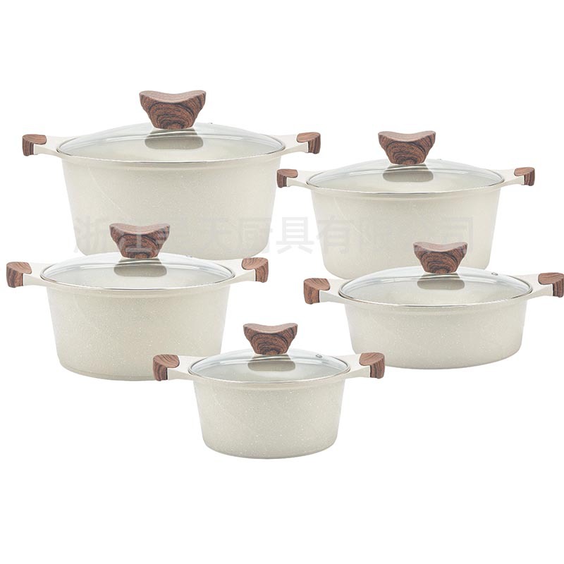 10 piezas de un conjunto de paneles antiadherentes de madera prensada de arroz de arroz de arroz de piedra cruzada para el comercio exterior conjunto de paneles de cocina