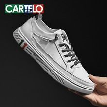 卡帝乐鳄鱼男鞋经典低帮板鞋小白鞋男运动休闲鞋夏款镂空透气轻便