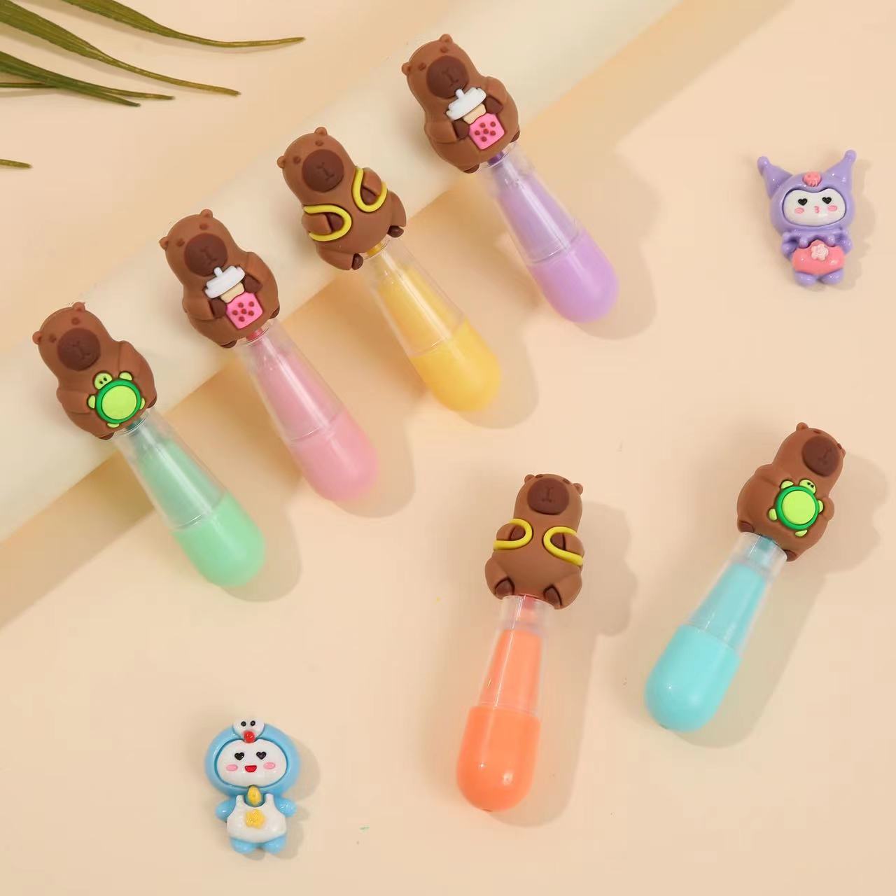 Papelería escolar Kapibala resaltador de alto valor carpincho de dibujos animados de alto valor bolígrafo de color marcador juego de regalo para estudiantes