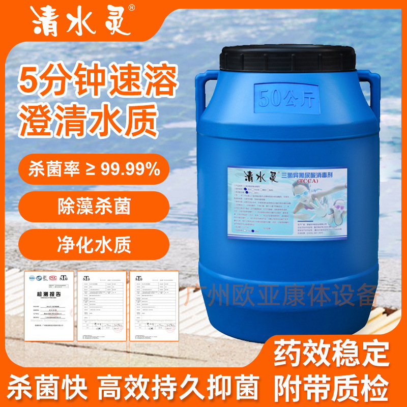 Qingshui Ling Swimming Pool Disinfection Tablets, Quick-Dissolving Chlorine Tablets, Trichloroisocyanuric Acid Effervescent Tablets, Bath Sterilization and Disinfection Powder Granules