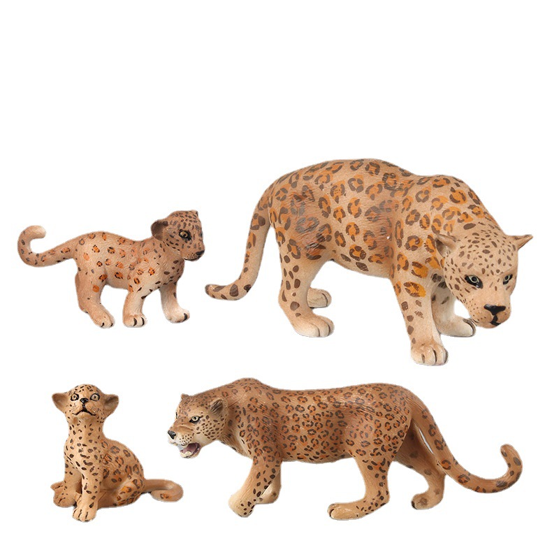Amazon simulación modelo animal juguete Golden Leopard muñeca decoración simulación animal arena Mesa modelo escena