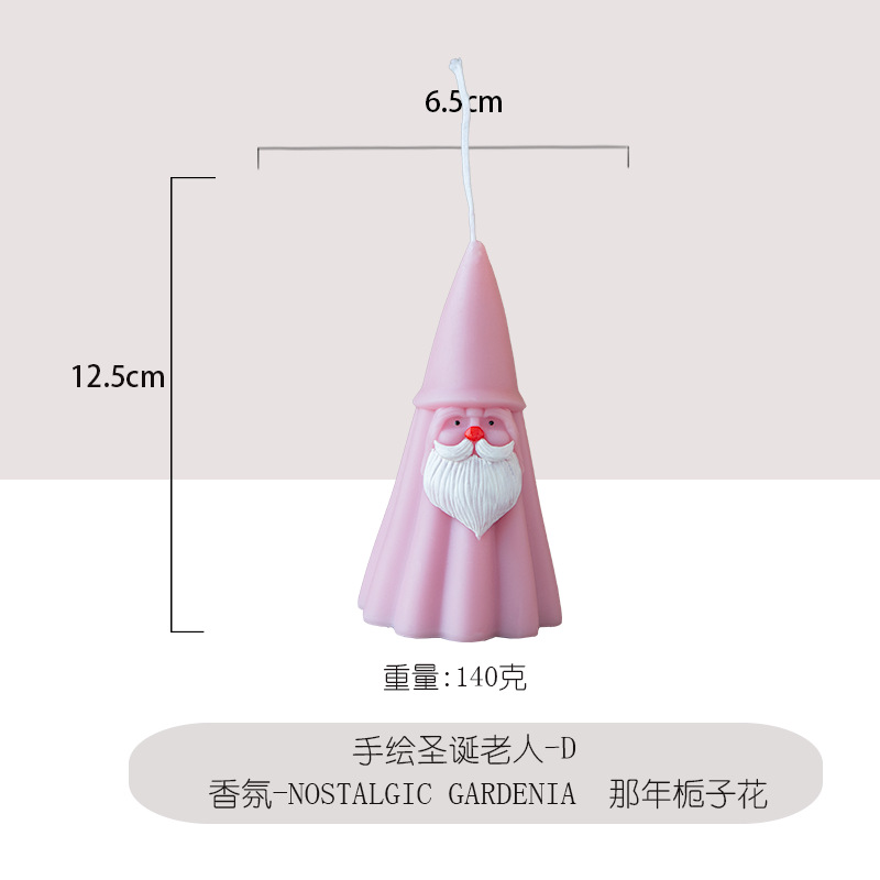 Venta caliente transfronteriza Velas en forma de Papá Noel Velas de aromaterapia navideña Adornos decorativos lindos recuerdos al por mayor