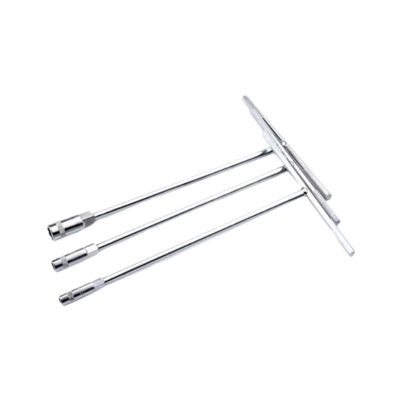 Llave de Tubo en T de Acero Cromo Vanadio Genuino, Hexagonal Externa, Extendida, Antideslizante, Herramienta de Reparación de Motocicletas