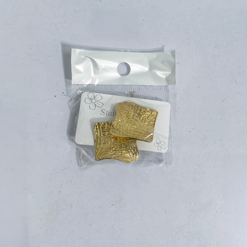 Aretes Geométricos de Corazón de Acero Inoxidable 304 Galvanizado para Mujer